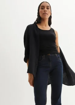 Discount Straight Jeans Mid Waist, Stretch Damen Kurzgrößen|Bekleidung·Shirts & Tops