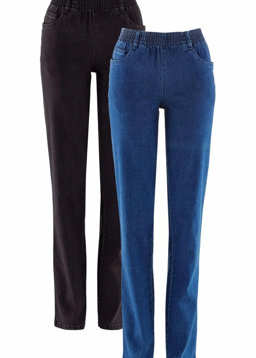 New Straight Jeans, Mid Waist (2er Pack) Damen Bekleidung·Kleider|Hosen