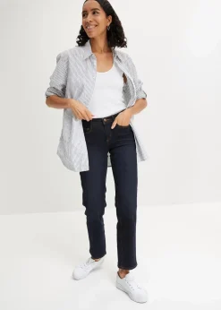 Clearance Straight Jeans Mid Waist, Stretch Damen Jeans|Kurzgrößen