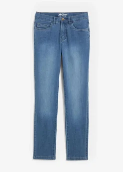 Hot Straight Jeans Mid Waist, Stretch Damen Jeans|Kurzgrößen