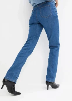 Best Straight Jeans Mid Waist, Stretch Damen Jeans|Kurzgrößen