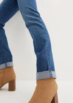 Hot Straight Jeans Mid Waist, Stretch Damen Kurzgrößen|Bekleidung·Shirts & Tops