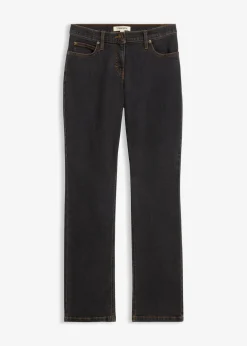 Damen bonprix Kurzgrößen|Jeans|Straight Jeans Mid Waist, Stretch