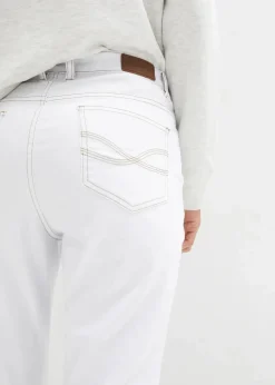 Damen bonprix Jeans|Kurzgrößen|Straight Jeans Mid Waist, Stretch