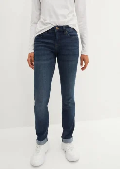 Straight Jeans Mid Waist, Stretch Damen Jeans|Kurzgrößen