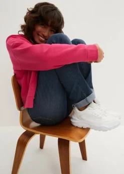 Straight Jeans Mid Waist, Stretch Damen Jeans|Kurzgrößen