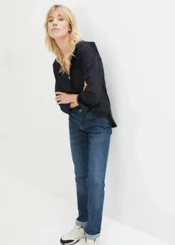 Straight Jeans Mid Waist, Stretch Damen Jeans|Kurzgrößen