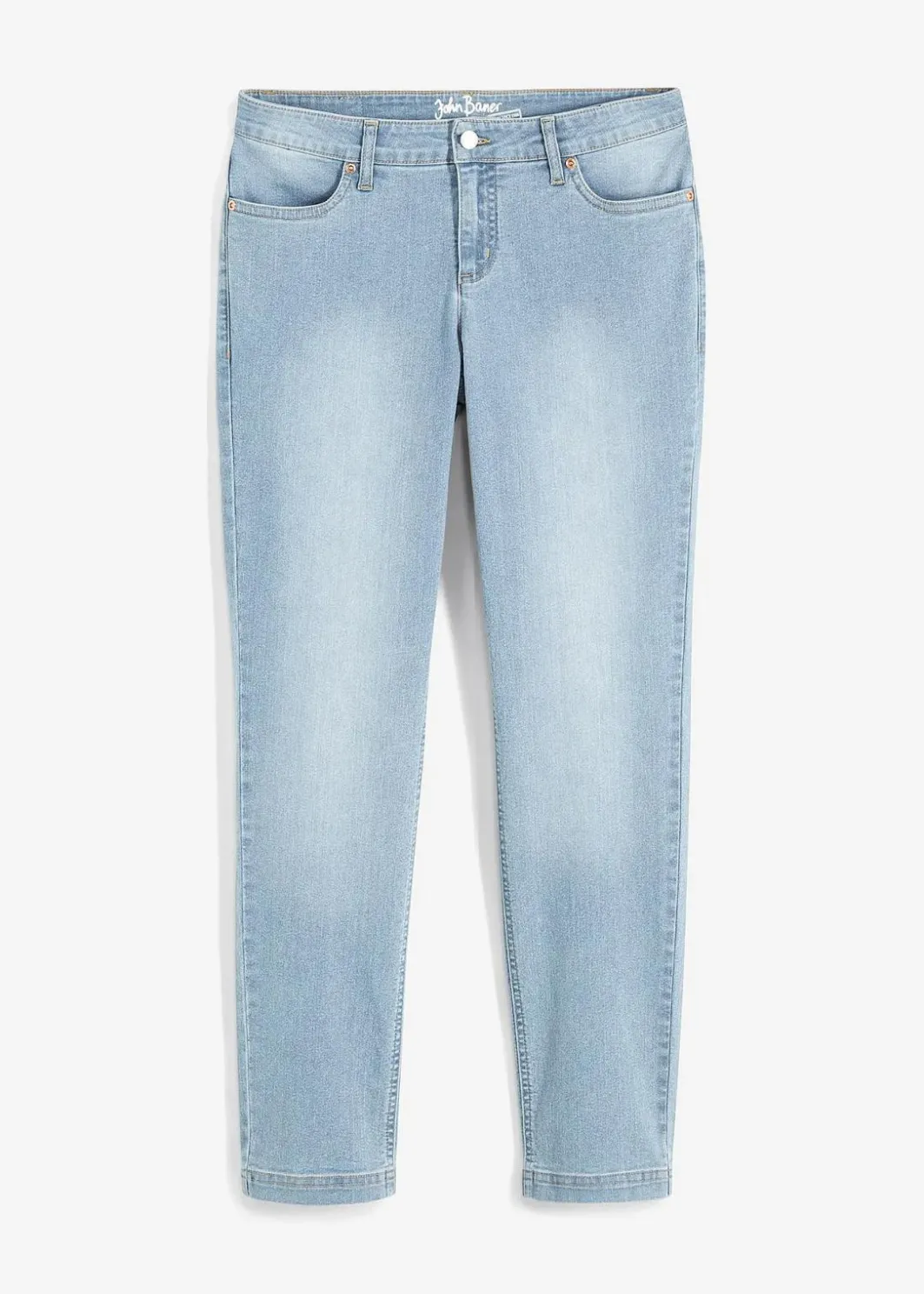 New Straight Jeans Mid Waist, Stretch Damen Jeans|Kurzgrößen