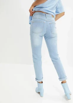 New Straight Jeans Mid Waist, Stretch Damen Jeans|Kurzgrößen