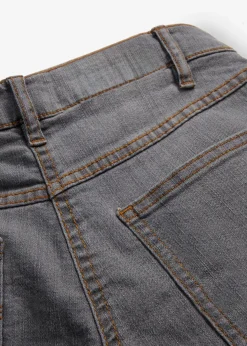 New Straight Jeans Mid Waist, Stretch Damen Jeans|Kurzgrößen