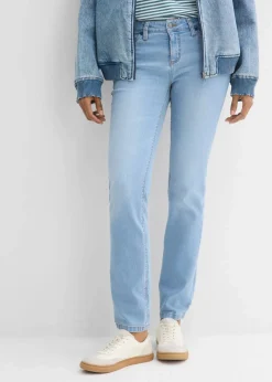 Straight Jeans Mid Waist, Stretch Damen Jeans|Kurzgrößen