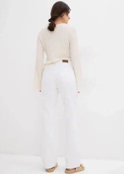 New Straight Jeans Mid Waist, Stretch Damen Kurzgrößen|Jeans