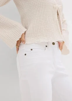 New Straight Jeans Mid Waist, Stretch Damen Kurzgrößen|Jeans