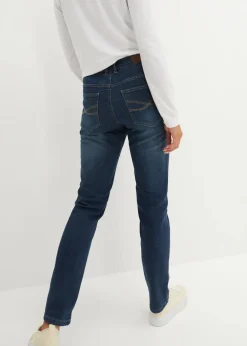 Damen bonprix Kurzgrößen|Bekleidung·Shirts & Tops|Straight Jeans Mid Waist, Stretch