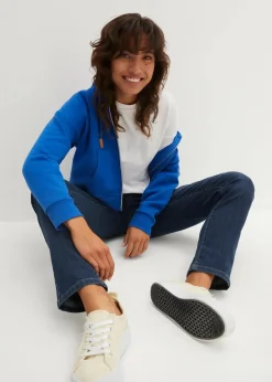 Damen bonprix Kurzgrößen|Bekleidung·Shirts & Tops|Straight Jeans Mid Waist, Stretch
