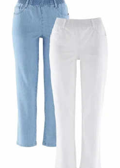 Damen bonprix Jeans|Straight-Jeans (2er Pack)