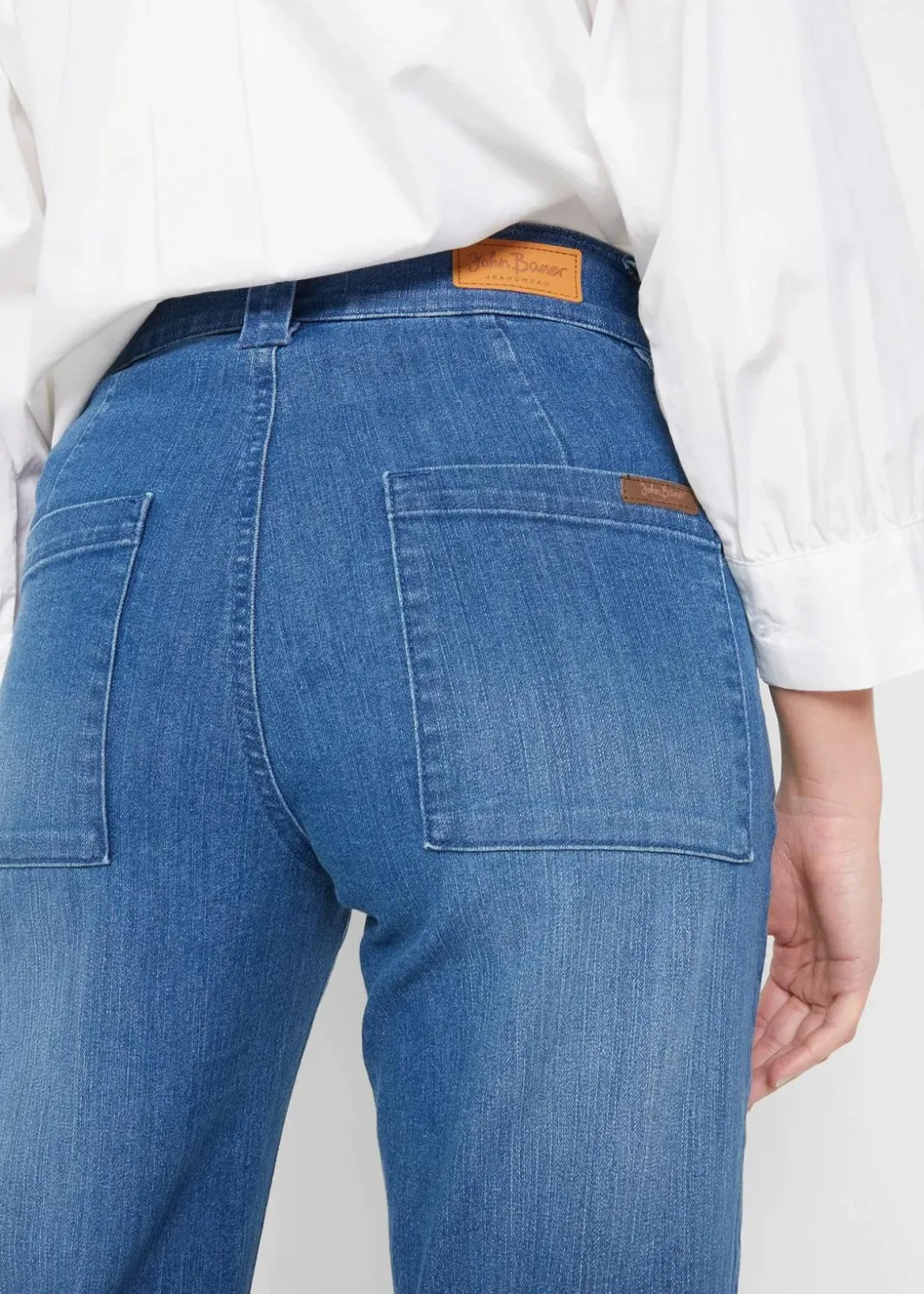 Damen bonprix Bekleidung·Shirts & Tops|Jeans|Straight-Jeans High Waist, Stretch