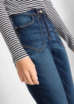 Discount Straight-Jeans High Waist, Stretch Damen Bekleidung·Shirts & Tops|Jeans