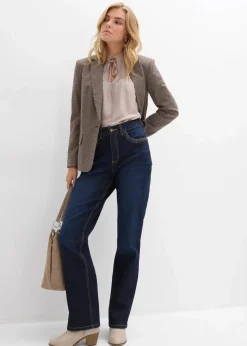 Damen bonprix Bekleidung·Shirts & Tops|Jeans|Straight-Jeans High Waist mit Taschendetails
