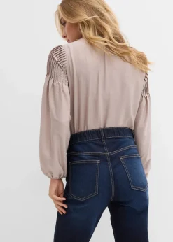 Damen bonprix Bekleidung·Shirts & Tops|Jeans|Straight-Jeans High Waist mit Taschendetails