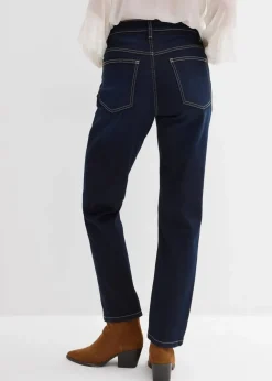 Damen bonprix Bekleidung·Shirts & Tops|Jeans|Straight-Jeans High Waist cropped