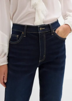 Damen bonprix Bekleidung·Shirts & Tops|Jeans|Straight-Jeans High Waist cropped