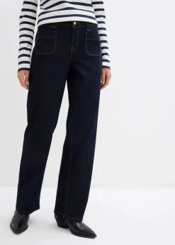 Damen bonprix Jeans|Bekleidung·Shirts & Tops|Straight-Jeans Mid Waist