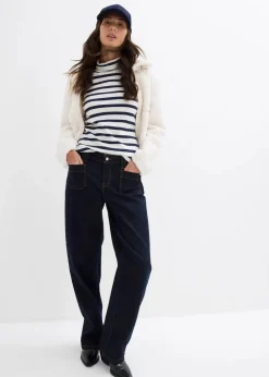 Damen bonprix Jeans|Bekleidung·Shirts & Tops|Straight-Jeans Mid Waist