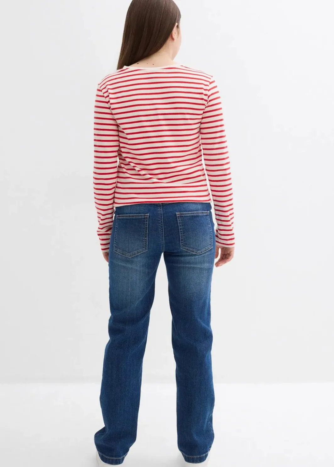 Kinder bonprix Mädchen 9-16 Jahre·Jeans|Straight-Jeans Mid Waist