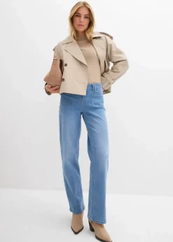 Clearance Straight-Jeans Mid Waist Damen Bekleidung·Shirts & Tops|Jeans