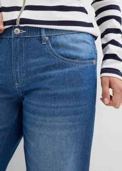 New Straight-Jeans Mid Waist, Bequembund Low Stretch cropped Damen Jeans|Bekleidung·Shirts & Tops