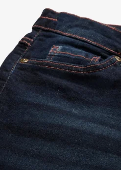 Damen bonprix Jeans|Kurzgrößen|Straight-Jeans Mid Waist, Bequembund