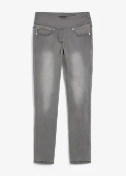 Best Straight-Jeans Mid Waist, Super Stretch mit Bequembund Damen Jeans|Kurzgrößen