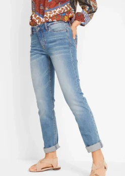 Damen bonprix Bekleidung·Shirts & Tops|Jeans|Straight-Jeans Mid Waist, Stretch