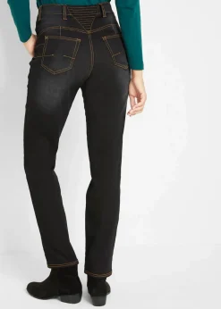 Online Straight-Jeans Mid Waist, Thermo mit Bequembund Damen Jeans|Thermobekleidung