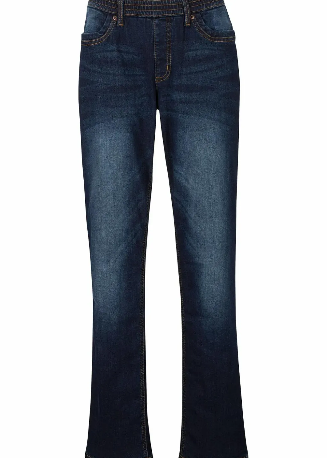 Damen bonprix Kurzgrößen|Bekleidung·Shirts & Tops|Straight-Jeans Mid Waist, Thermo