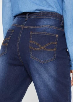 Damen bonprix Kurzgrößen|Bekleidung·Shirts & Tops|Straight-Jeans Mid Waist, Thermo