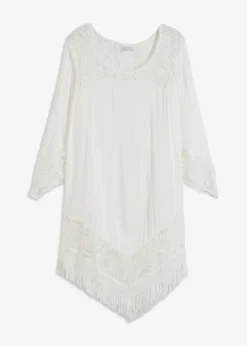 Damen bonprix Nachhaltigere Materialien|Blusen & Tuniken|Strand Tunika mit Spitze aus Viskose