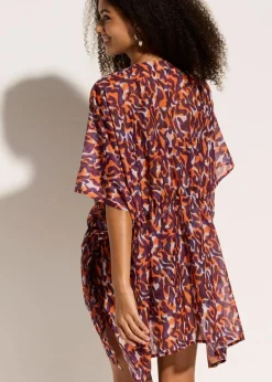 Damen bonprix Strandmode|Bademode·Strandmode|Strandkimono mit Bindedetail