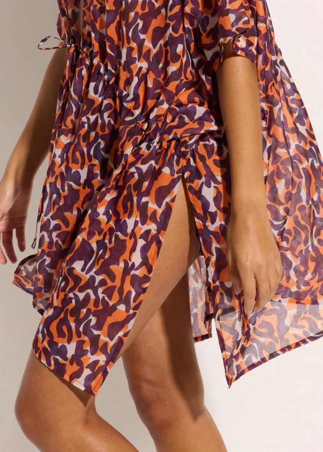 Damen bonprix Strandmode|Bademode·Strandmode|Strandkimono mit Bindedetail