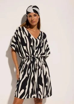 Clearance Strandkleid aus fließender Viskose Damen Strandmode|Bademode·Strandmode