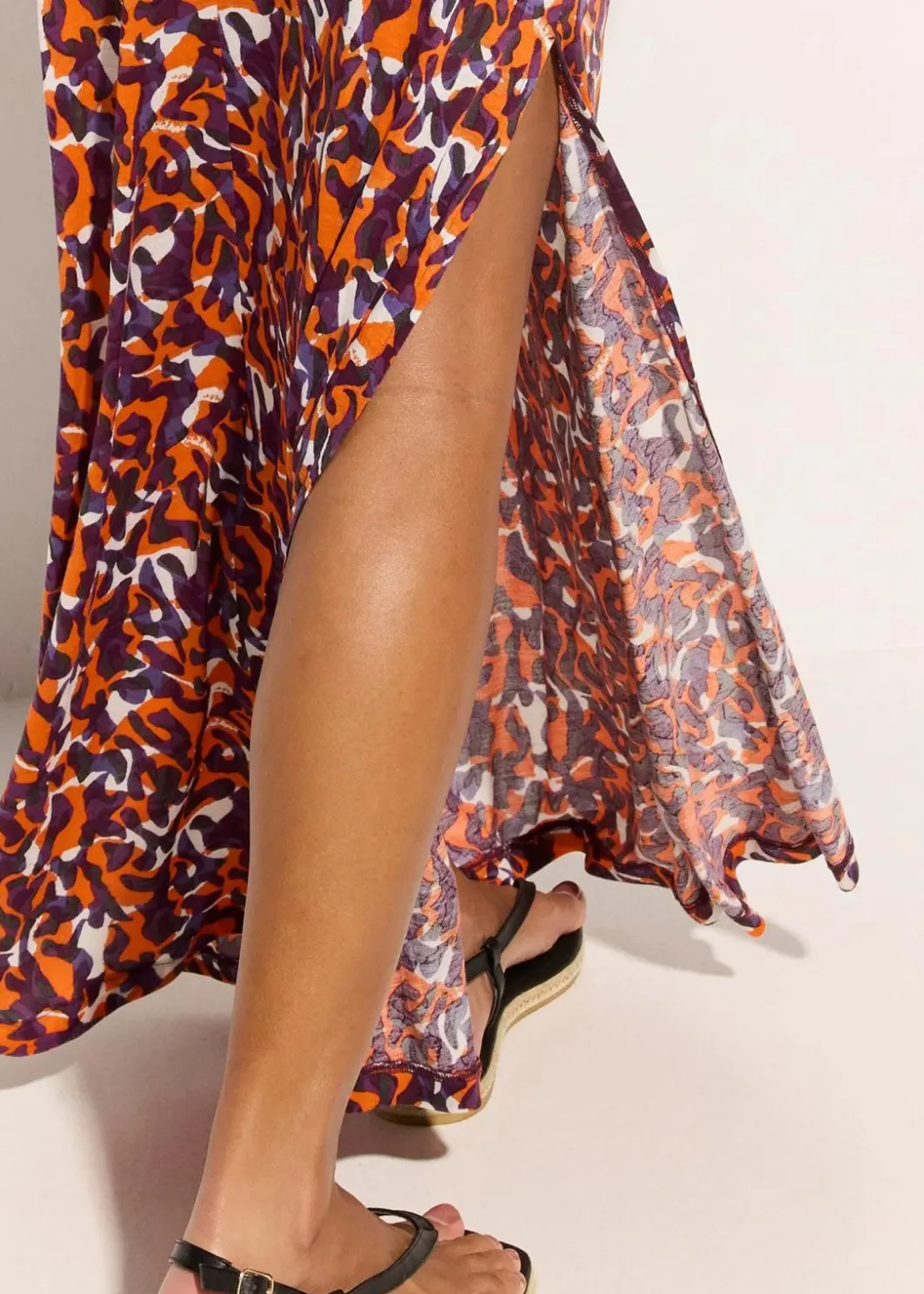 Clearance Strandkleid aus fließender Viskose Damen Strandmode|Bademode·Strandmode