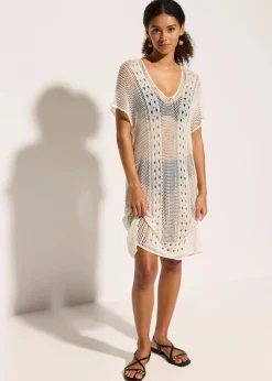 Damen bonprix Strandmode|Bademode·Strandmode|Strandkleid in Häkeloptik aus fließender Viskose