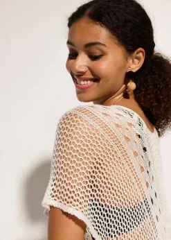Damen bonprix Strandmode|Bademode·Strandmode|Strandkleid in Häkeloptik aus fließender Viskose