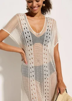 Damen bonprix Strandmode|Bademode·Strandmode|Strandkleid in Häkeloptik aus fließender Viskose