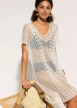 Damen bonprix Strandmode|Bademode·Strandmode|Strandkleid in Häkeloptik aus fließender Viskose