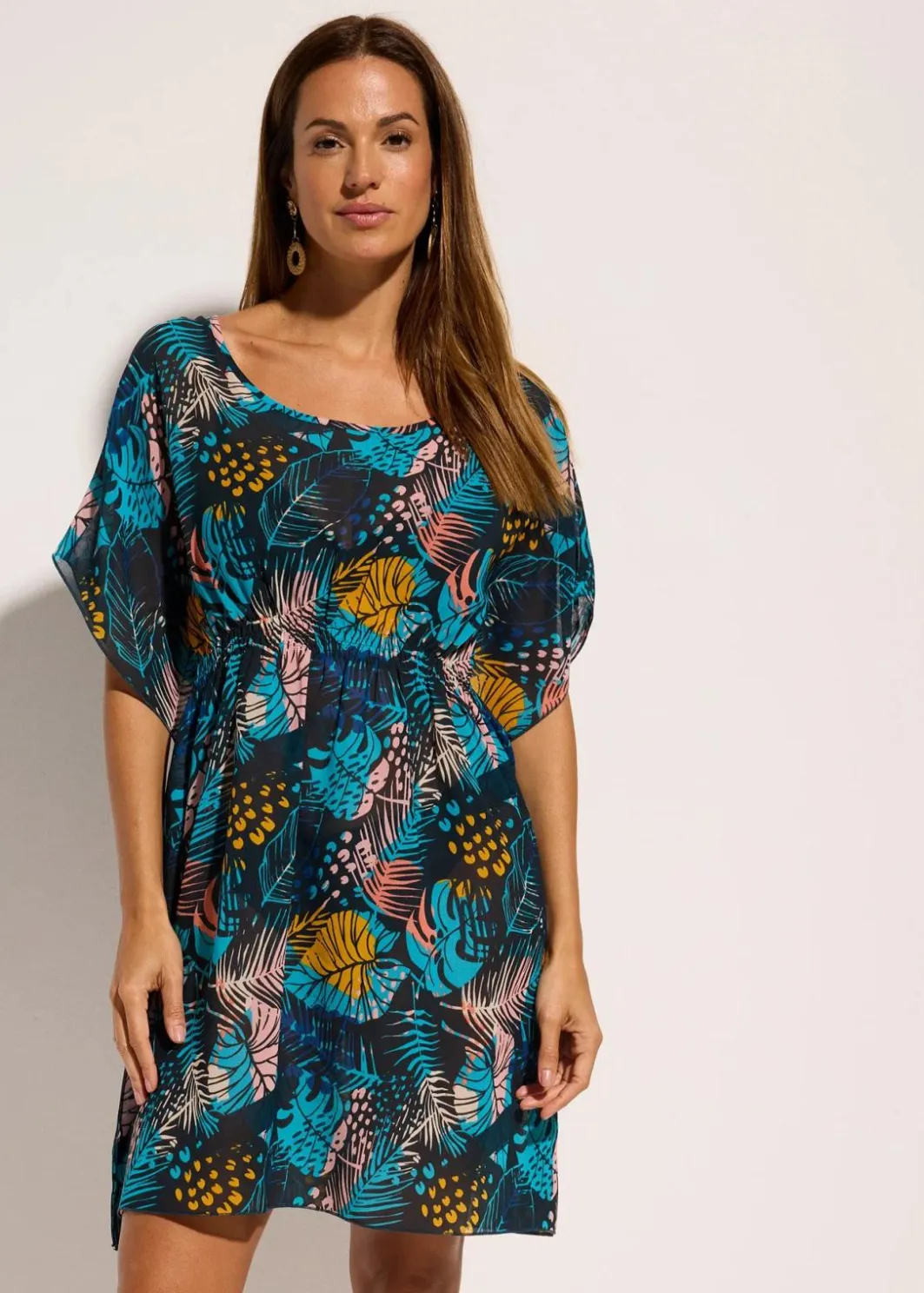 Discount Strandtunika aus leichtem Chiffon Damen Strandmode|Bademode·Strandmode