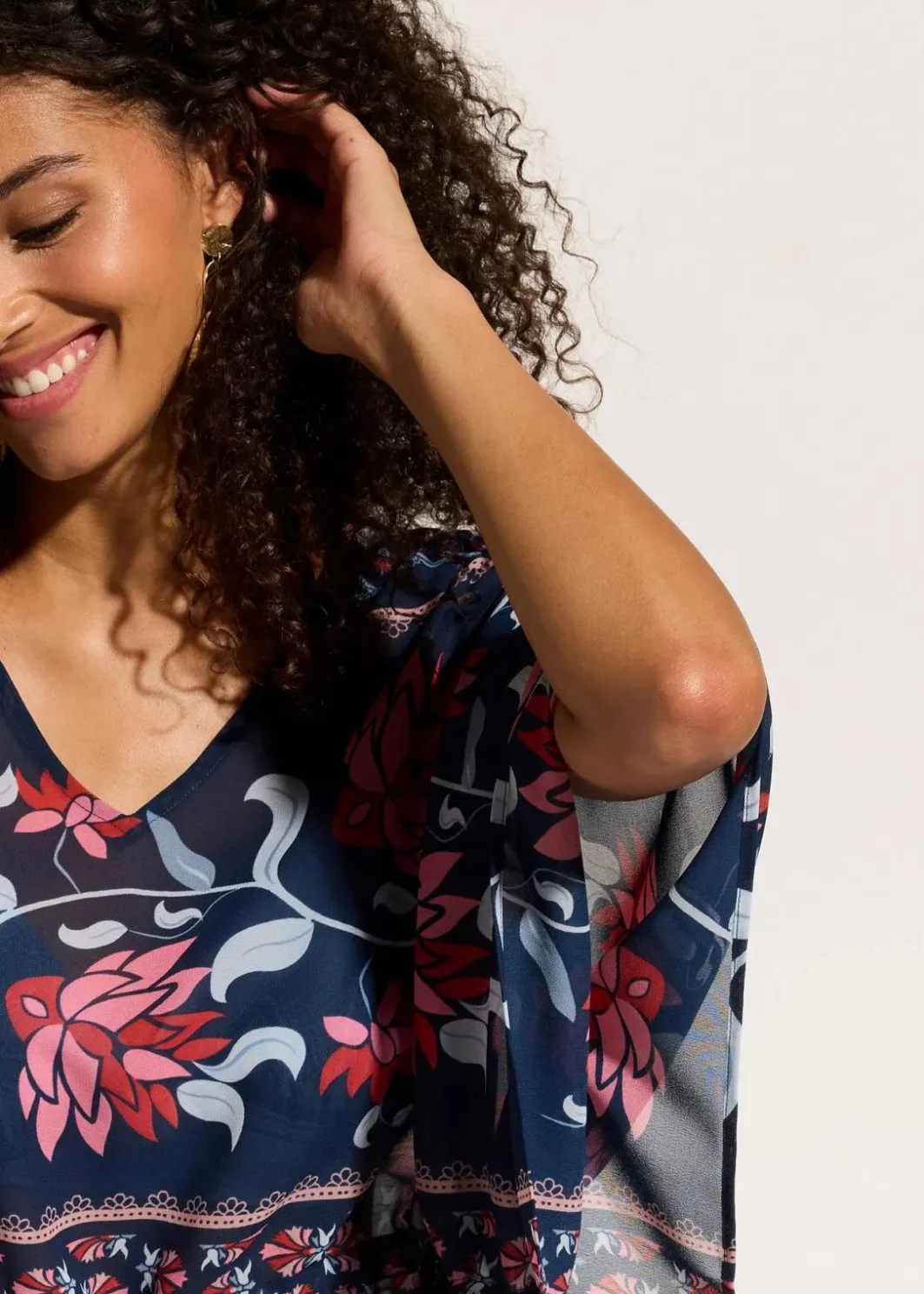Discount Strandtunika aus leichtem Chiffon Damen Strandmode|Bademode·Strandmode