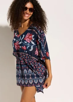 Discount Strandtunika aus leichtem Chiffon Damen Strandmode|Bademode·Strandmode