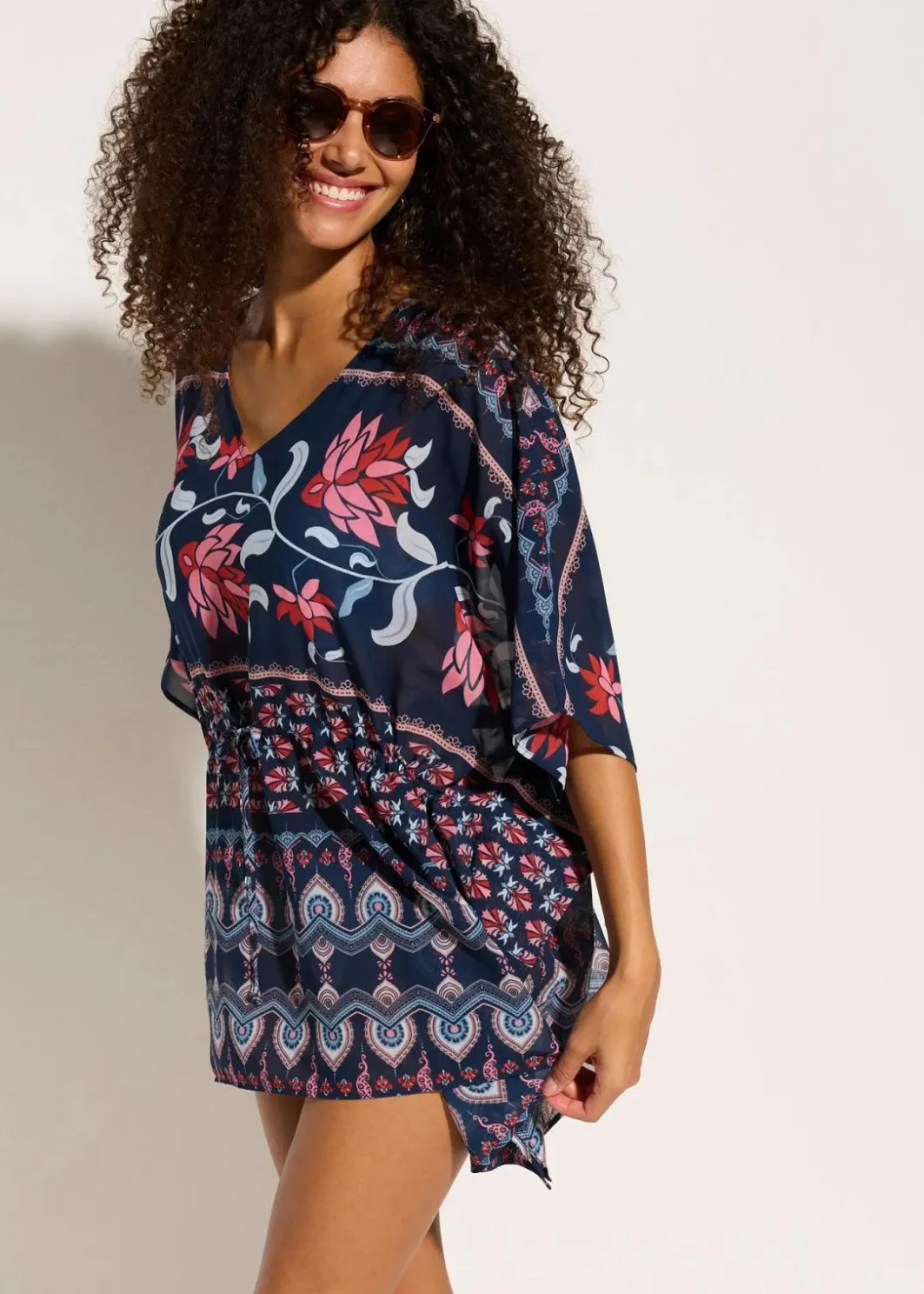 Discount Strandtunika aus leichtem Chiffon Damen Strandmode|Bademode·Strandmode